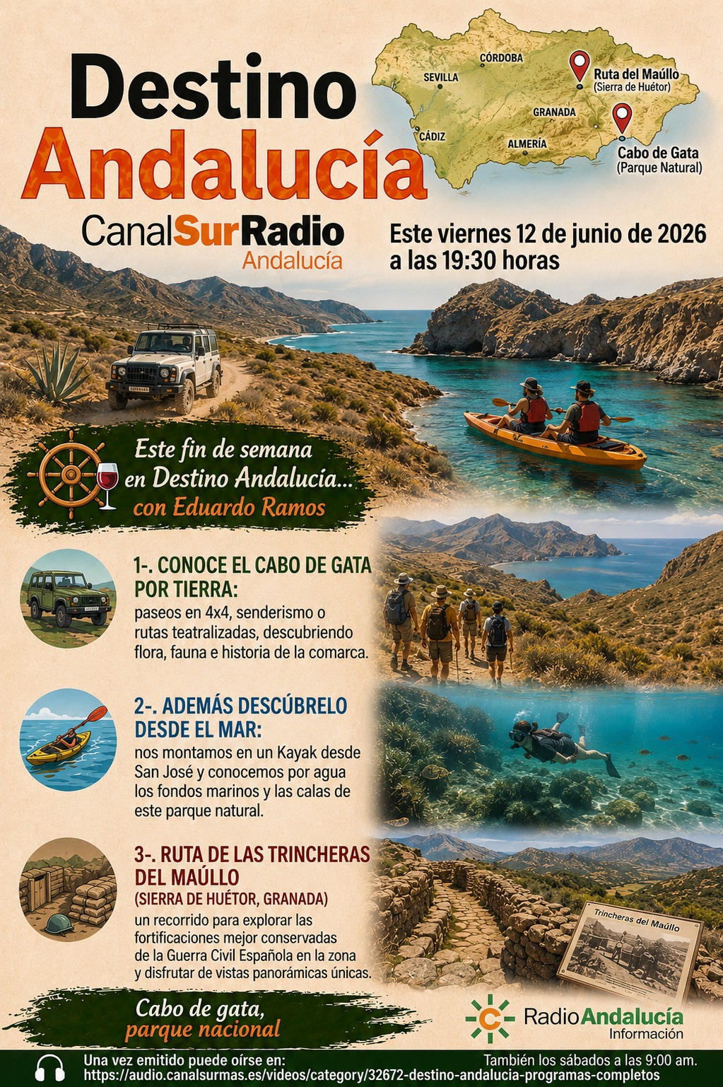 Kayaking in Cabo de Gata